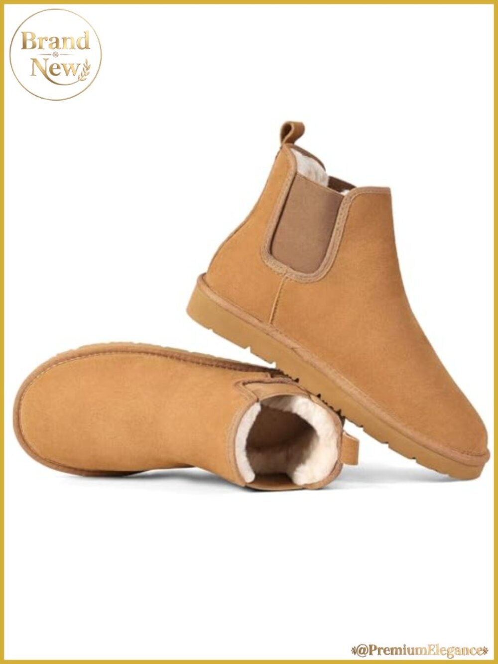 Genuine Suede Chelsea Ankle Boots Women Warm Anti-Slip Winter Comfort